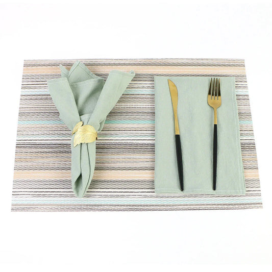 Sage Green Serving Cloth Cotton Fabric Serviette Table Towels Set
