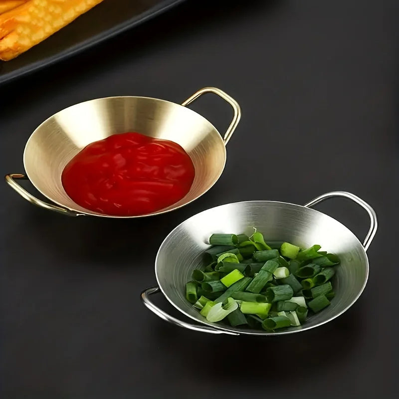 Sauce Dipping Bowl Stainless Steel Dipping Cups Round Sauce Dishes