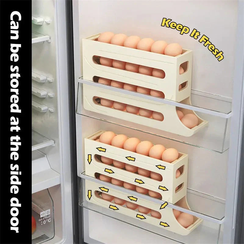 Scrolling Egg Rack Holder Space Saving Egg Storage Case