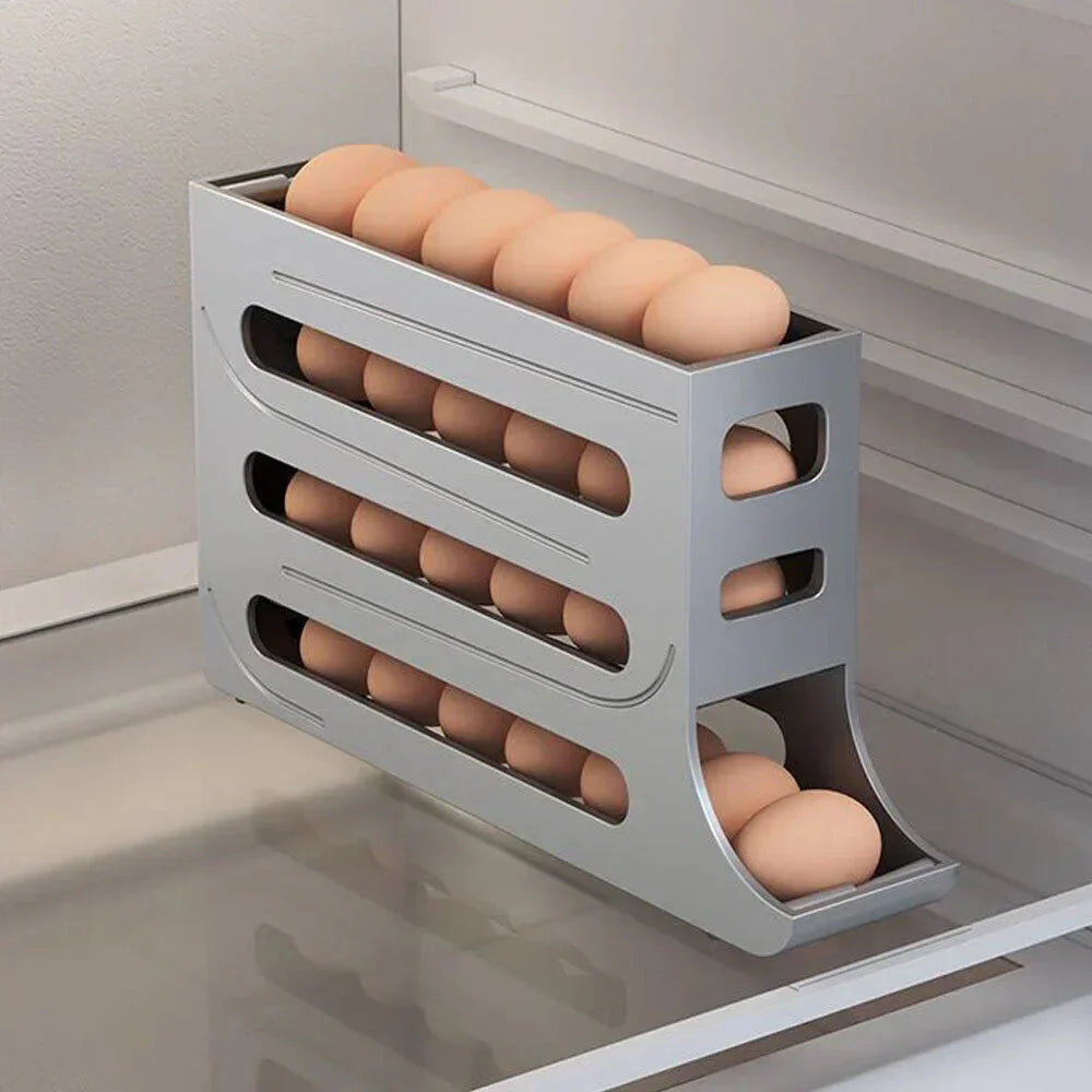 Scrolling Egg Rack Holder Space Saving Egg Storage Case