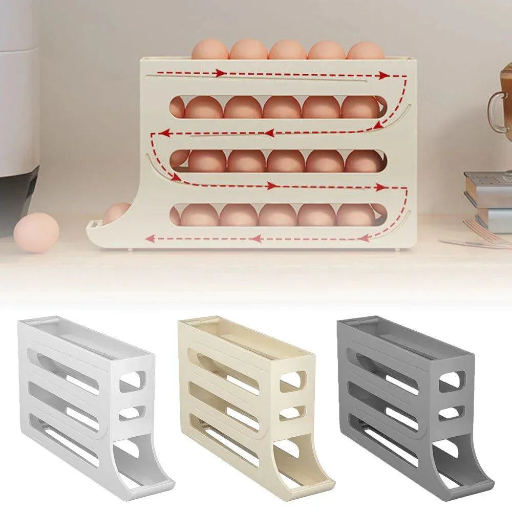 Scrolling Egg Rack Holder Space Saving Egg Storage Case