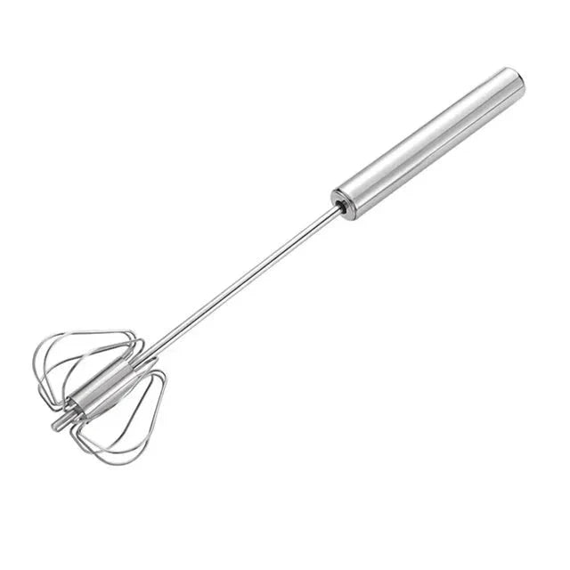 Semi-automatic Egg Beater Stainless Steel Whisk Press Type Egg Beater