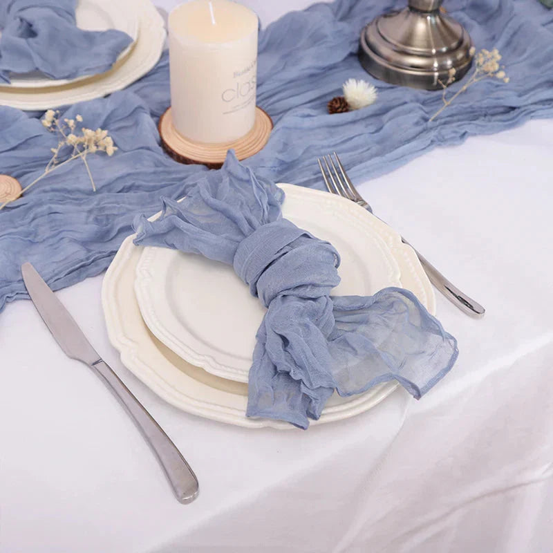 Set of 50 Gauze Cheesecloth Napkin Dinner Cloth Napkins Wrinkled Cloth