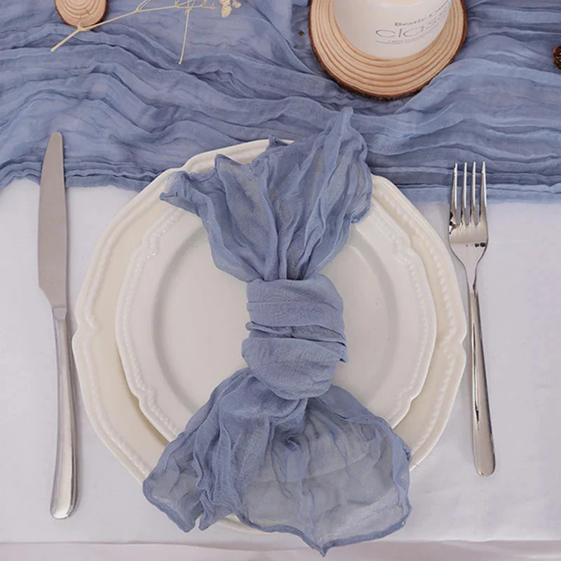 Set of 50 Gauze Cheesecloth Napkin Dinner Cloth Napkins Wrinkled Cloth