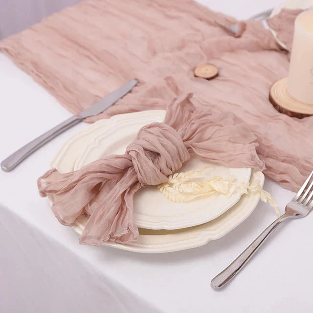 Set of 50 Gauze Cheesecloth Napkin Dinner Cloth Napkins Wrinkled Cloth