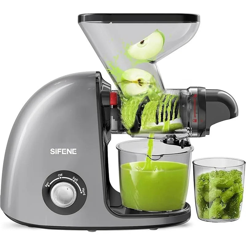 Slow Masticating Cold Press Juicer Machine Juice Maker with Dual Mouth