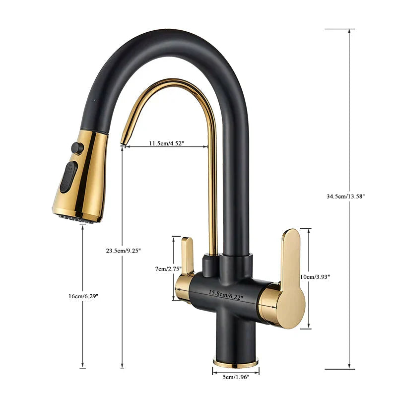 Smart Sensor Pure Water Kitchen Faucet 2 Model Spout Taps Deck Mount