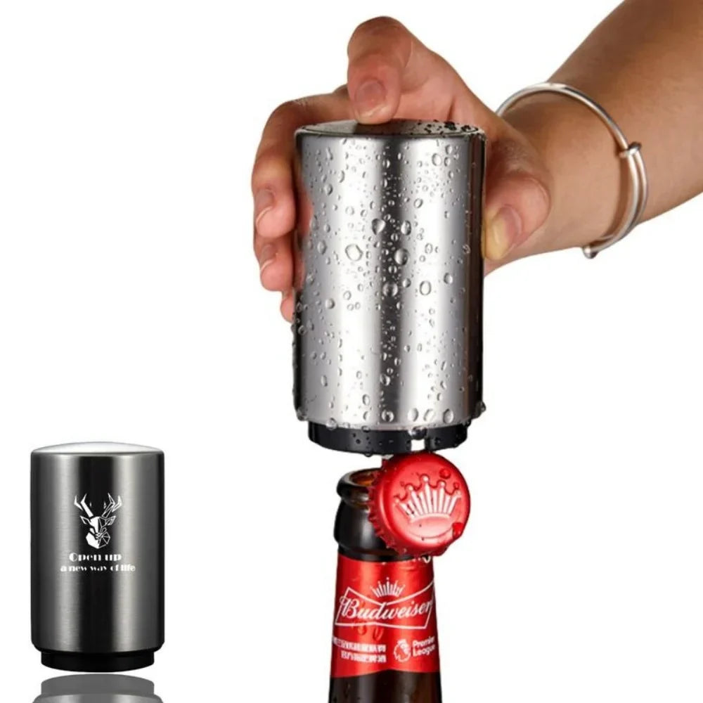 Stainless Steel Automatic Beer Bottle Opener Wine Cap Opener