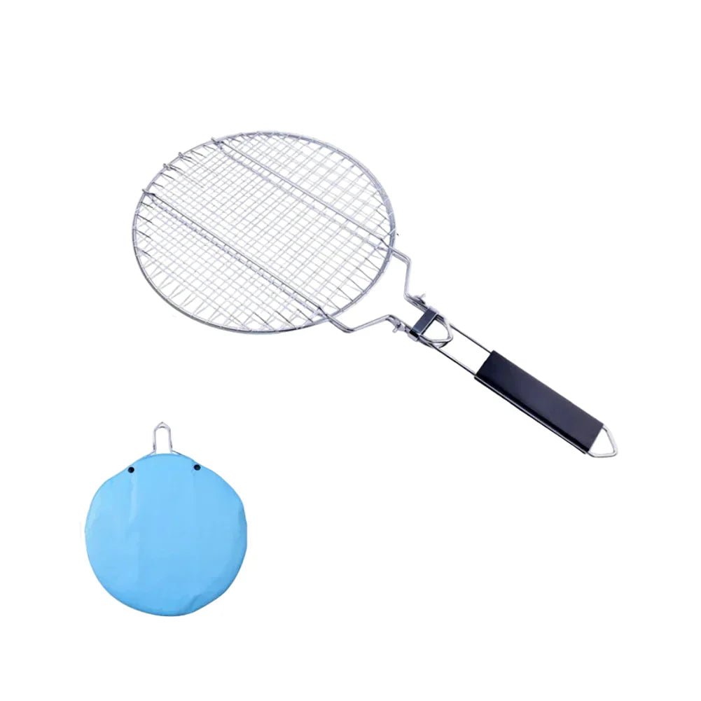 Stainless Steel BBQ Mesh Non Stick Grilling Basket Grill Barbecue Tool