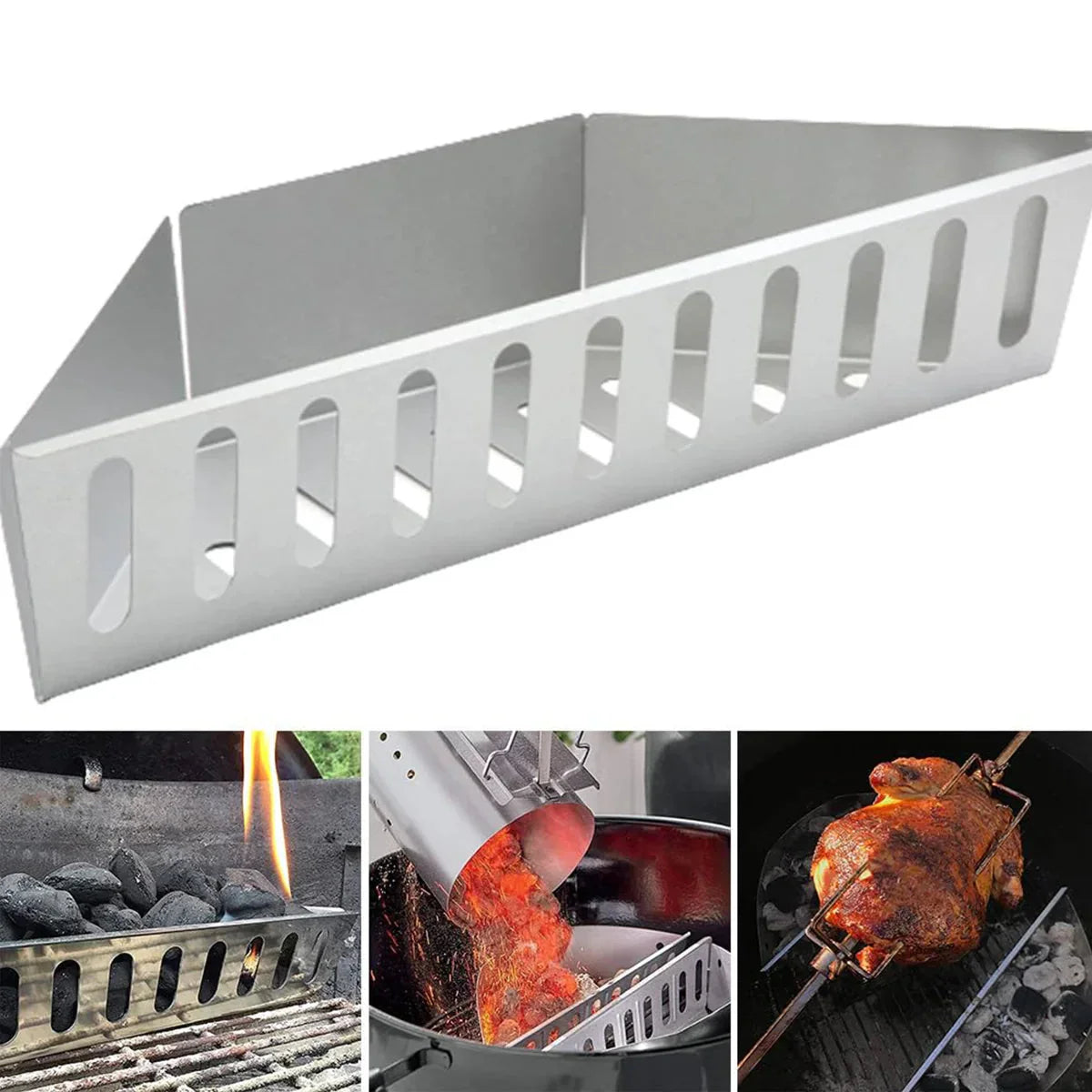 Stainless Steel Charcoal Basket BBQ Charcoal Grill Accessories