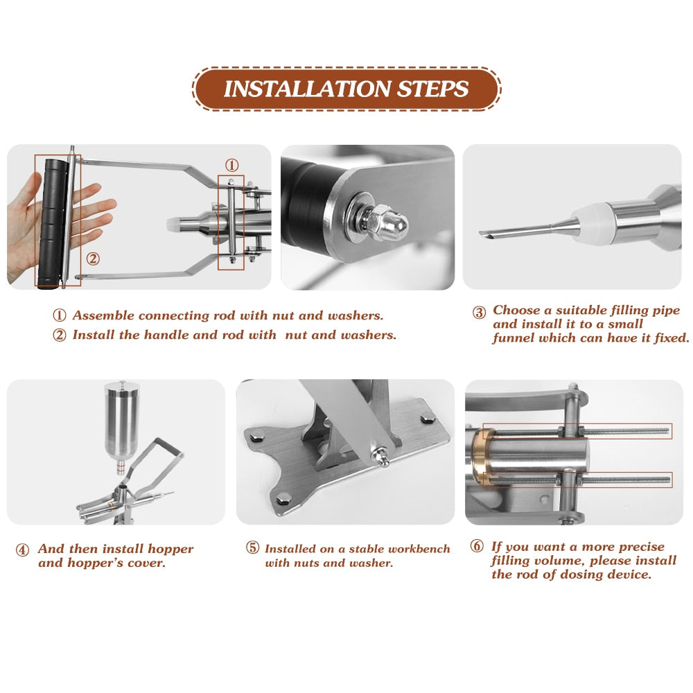 Stainless Steel Churros Commercial Manual Jam Filling Cream Filler