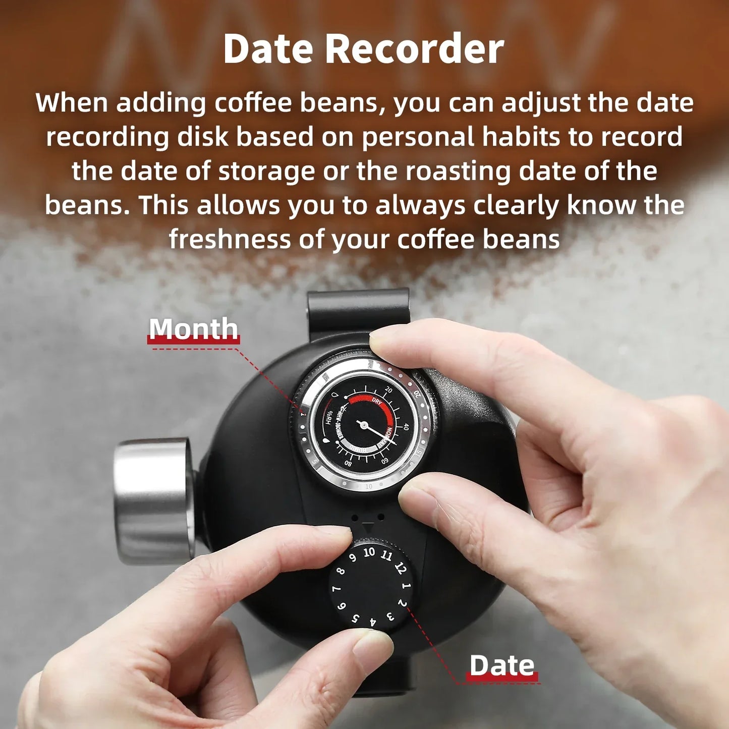 Stainless Steel Coffee Beans Canister Airtight Sealed with Spoon