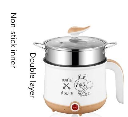Stainless Steel Double Layer Mini Rice Cooker with Non-Stick Coating