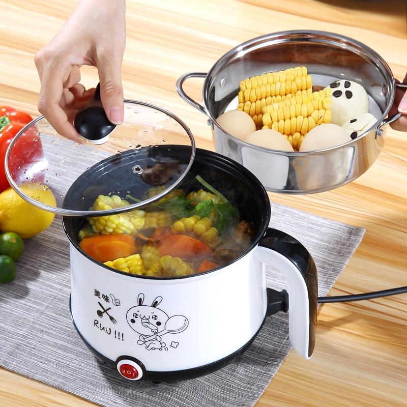 Stainless Steel Double Layer Mini Rice Cooker with Non-Stick Coating