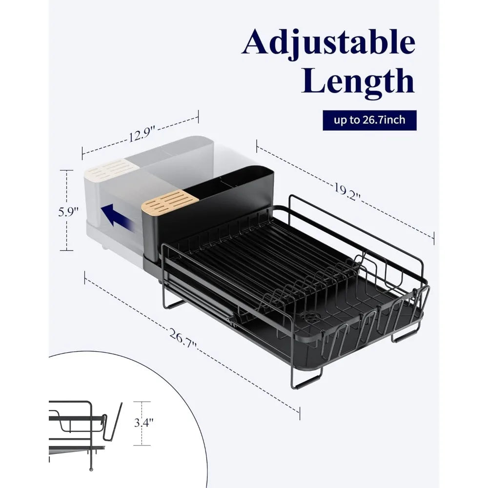 Stainless Steel Extendable Multifunctional Kitchen Dish Drying Rack