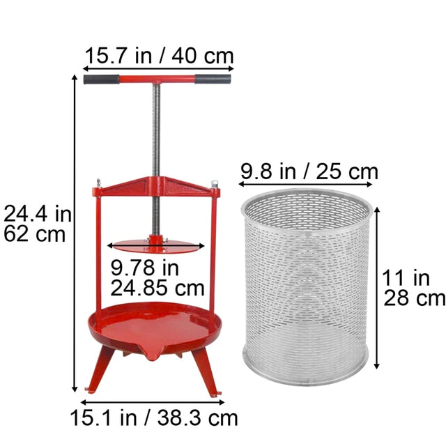 Stainless Steel Fruit Wine Press Manual Press for Wine Making