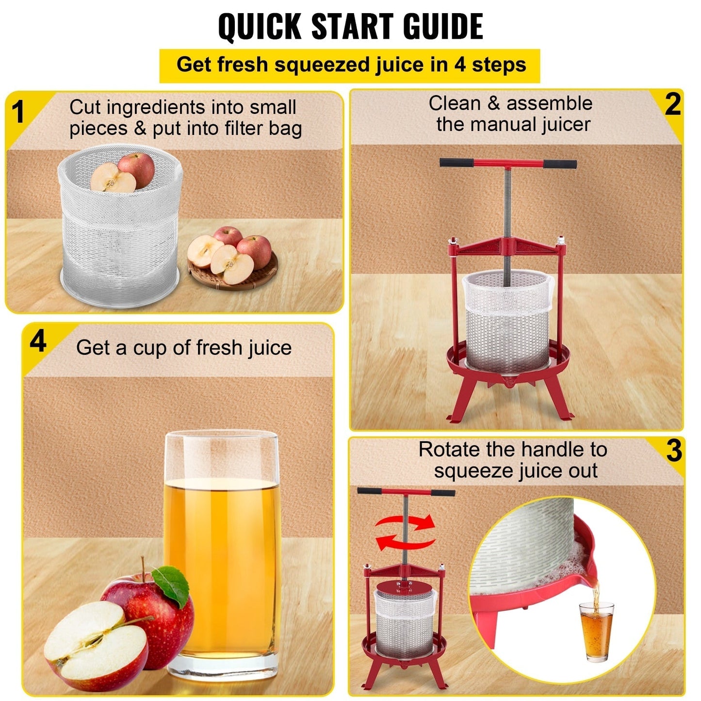 Stainless Steel Fruit Wine Press Manual Press for Wine Making