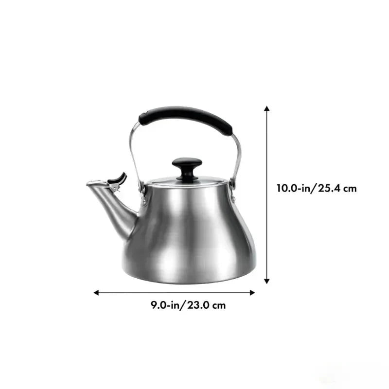 Stainless Steel Heat-Resistant Tea Kettle with Silicone Touchpoints