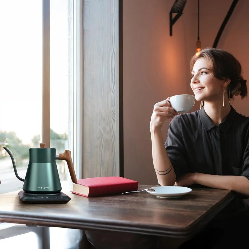 Stainless Steel Interior with Leak Proof Gooseneck Electric Tea Kettle