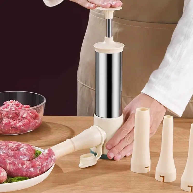 Stainless Steel Manual Filling Sausage Maker and Meat Stuffer Tool