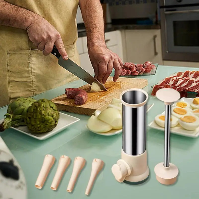 Stainless Steel Manual Filling Sausage Maker and Meat Stuffer Tool