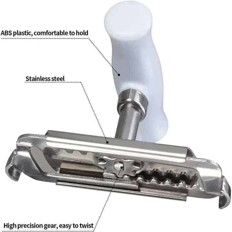 Stainless Steel Rotary Lids Off Jar Opener Adjustable Bottle Cap Opener