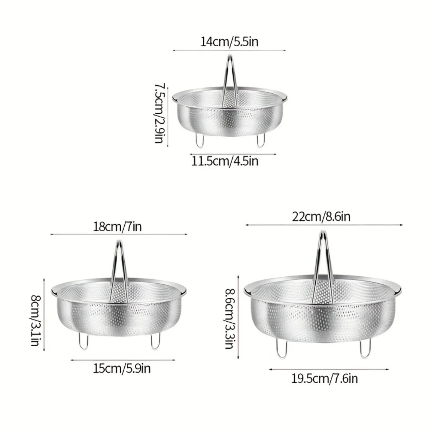 Stainless Steel Steamer Basket Multifunctional Draining Straining Tool