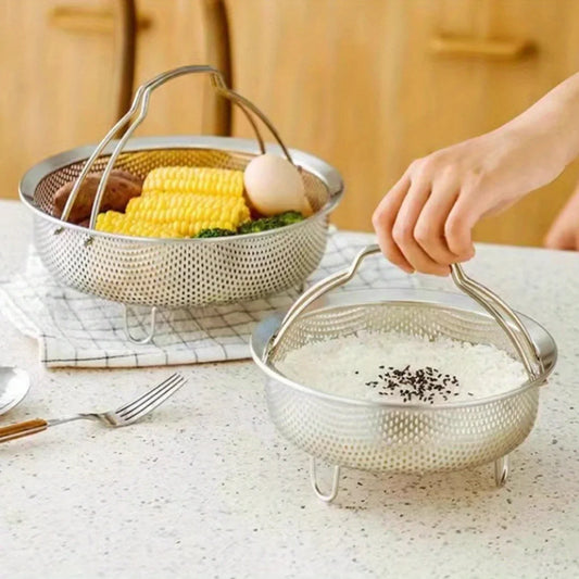 Stainless Steel Steamer Basket Multifunctional Draining Straining Tool