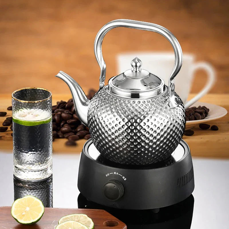 Stainless Steel Stove Top Kettle Restaurant Teapot with Removable Infuser