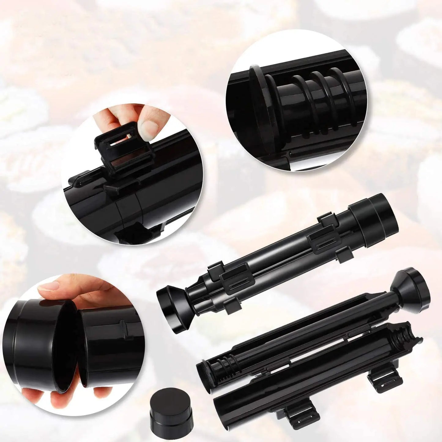 Sushi Bazooka Rice Mold Bamboo Rolling Mat Sushi Maker Set