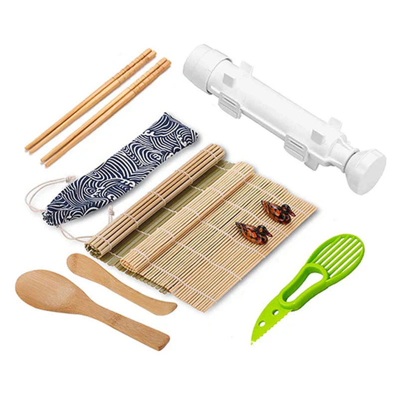 Sushi Bazooka Rice Mold Bamboo Rolling Mat Sushi Maker Set