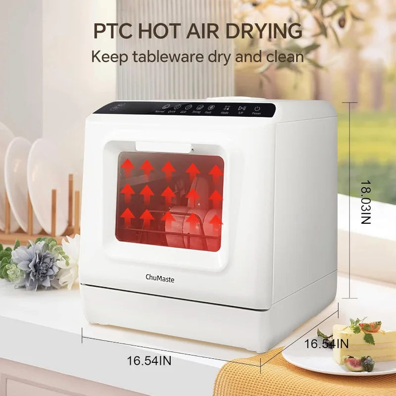 Tabletop Dishwasher With Water Tank 6 Wash Programs Portable Dishwasher