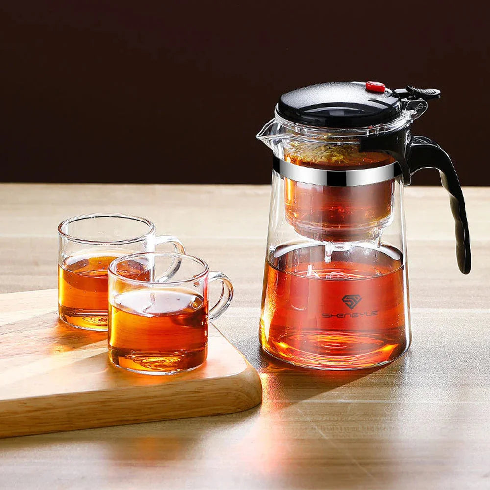Tea Pot For Tea With Infuser Glass Kettle Heat Resistant Teapot