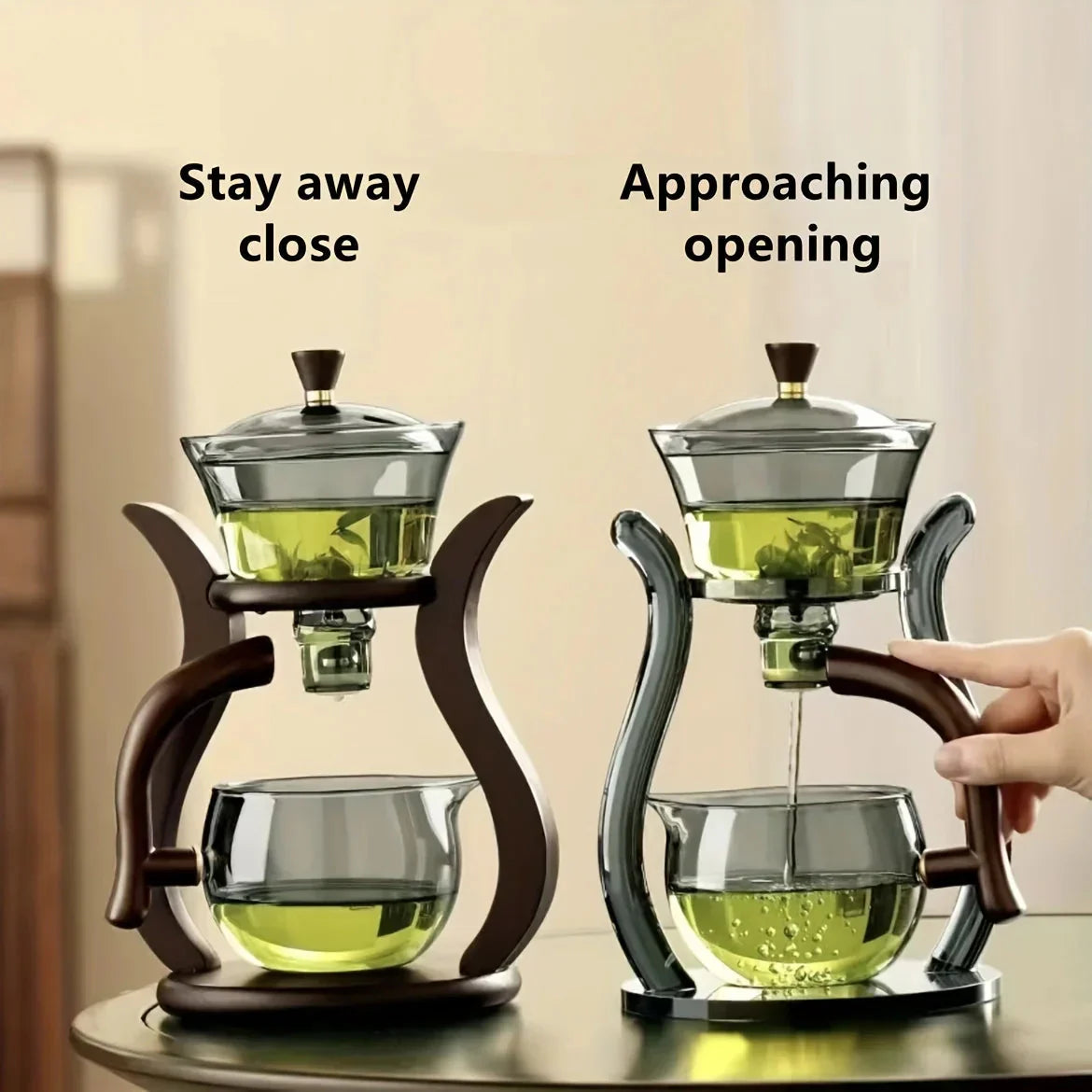 Tea Set Semi-Automatic Teapot with Infuser Magnetic Switch Glassware