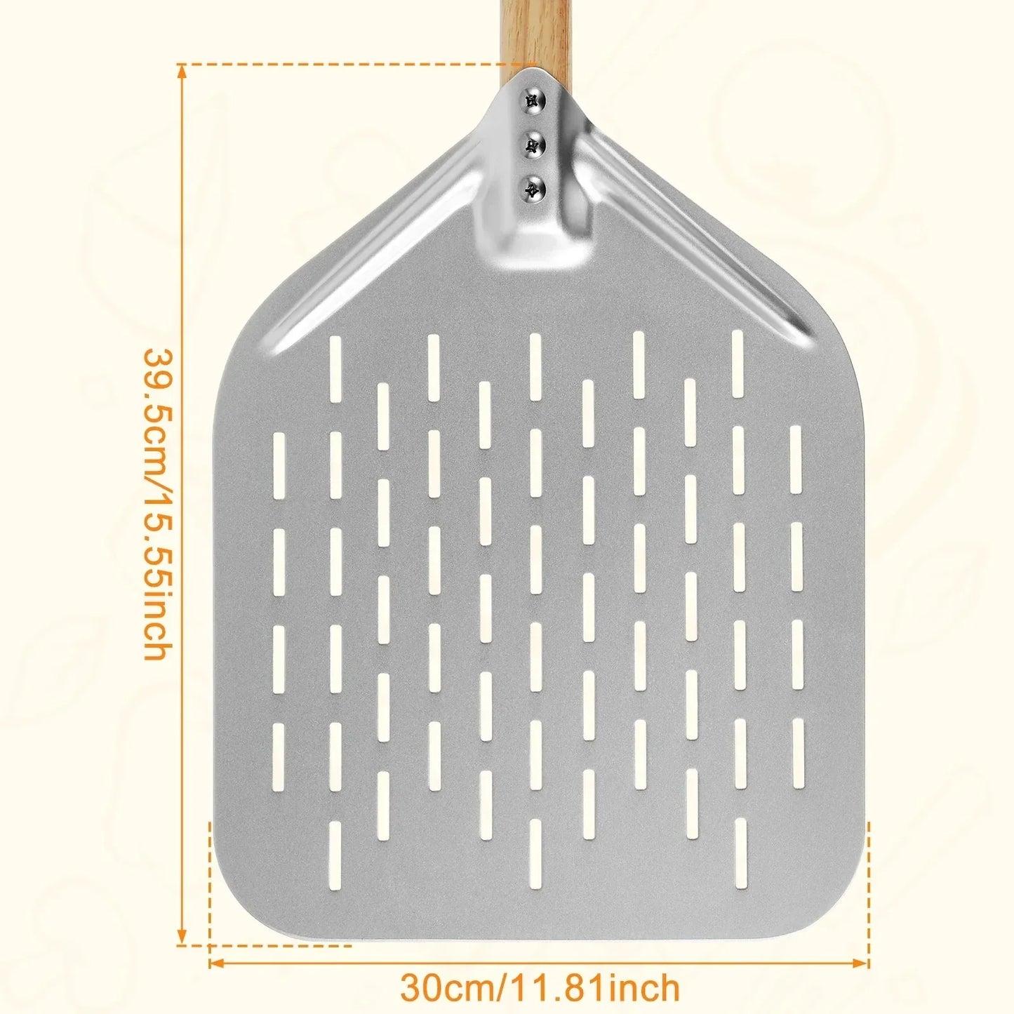 Aluminium Alloy Pizza Shovel with Wood Handle Perfect for Pizza Lovers