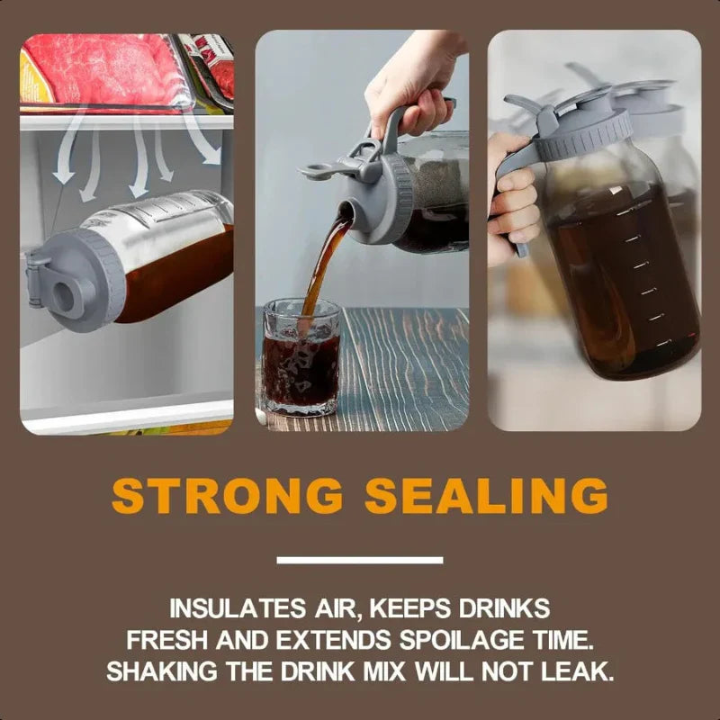 Thick Glass Multipurpose Mason Pitcher Spout Lid with Handle Filter