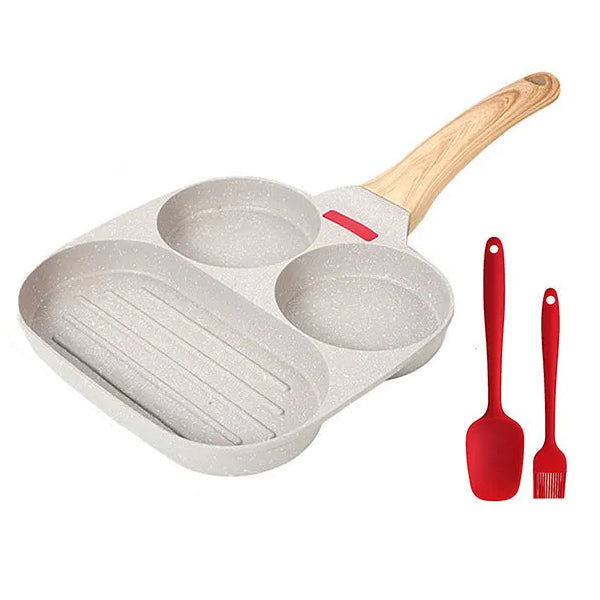 Thickened Omelet Egg Frying Pan with Lid Nonstick 4 Cups Pancake Pan