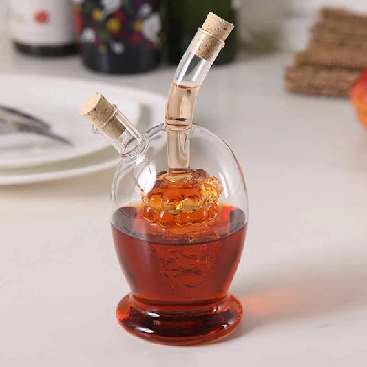 Two-in-one Glass Oil Pot Heat-resistant Glass Bottle Cork Lid