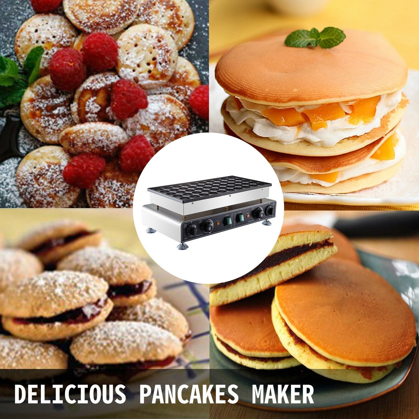Waffle Maker 50PCS Mini Dutch Pancake Maker Commercial Appliance