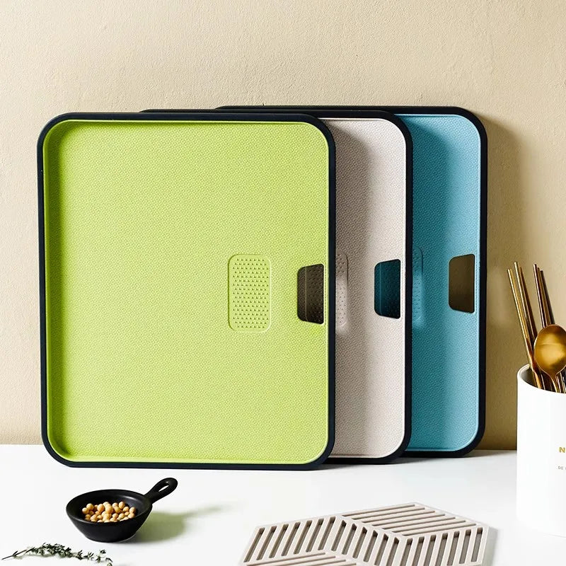 Wheat Straw Cutting Board Chopping Board Hanging Hole Spillover Board