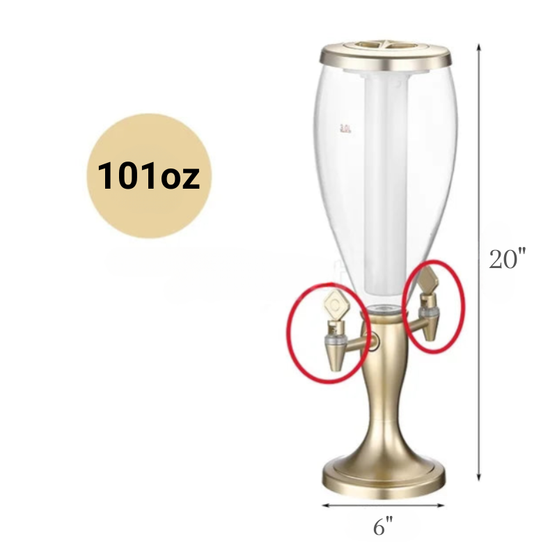 Wine Cannon Double Head Draft Beer Cannon Beer Machine Beer Barrel