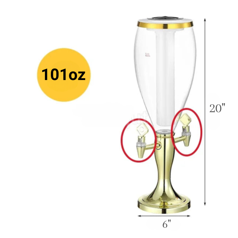 Wine Cannon Double Head Draft Beer Cannon Beer Machine Beer Barrel