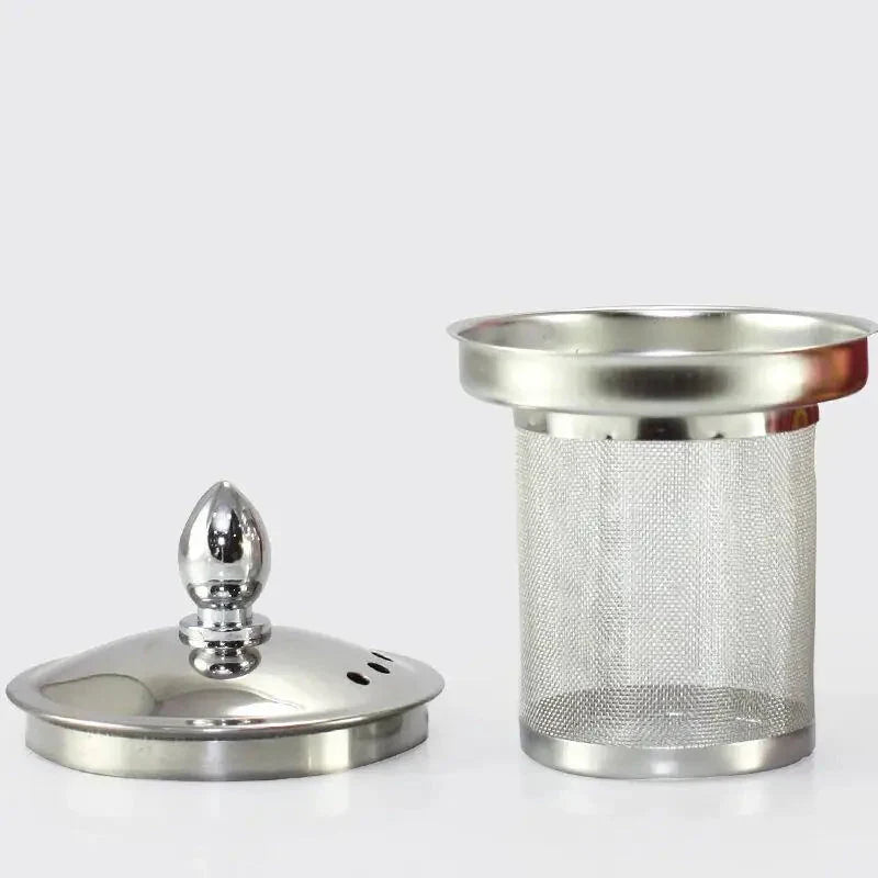 With Tea Filter Stainless Steel Water Kettle Flower Pattern Palace Pot