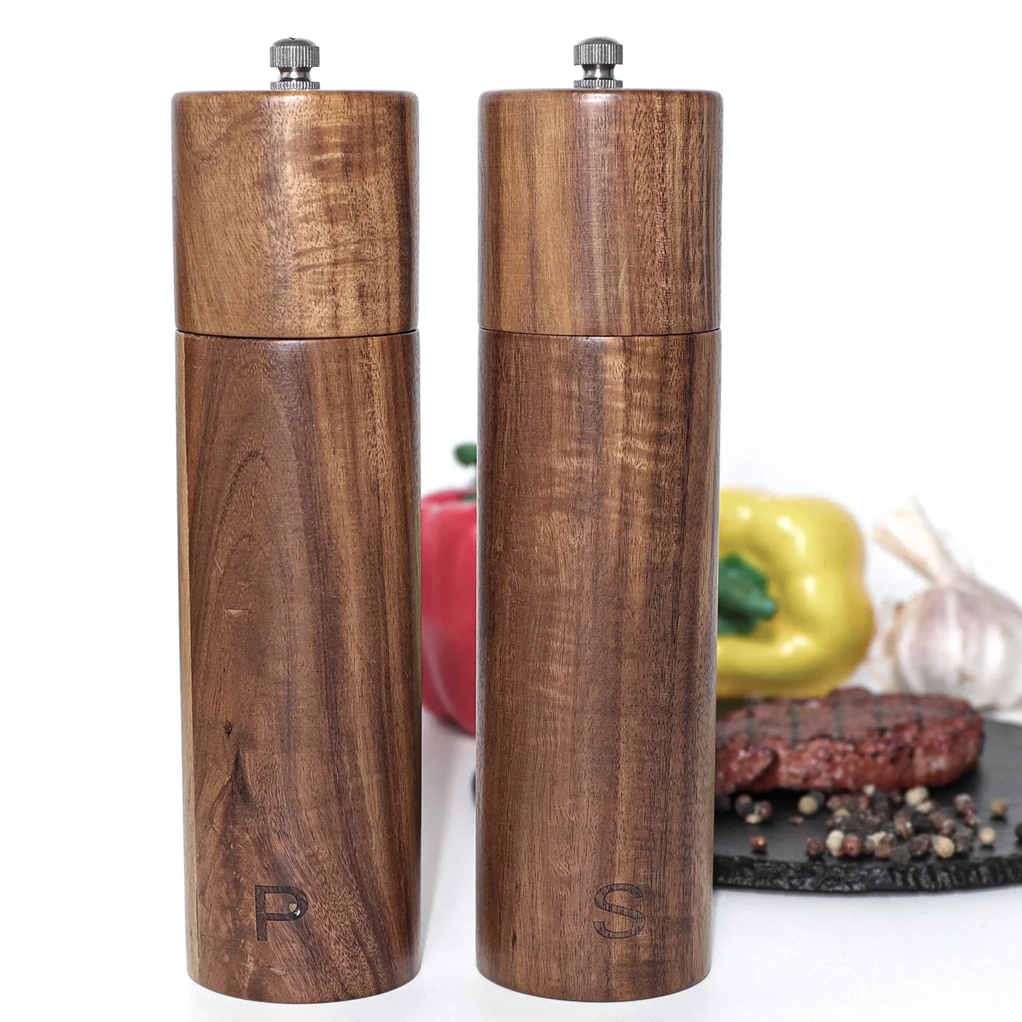 Wooden Manual Salt and Pepper Mills Grinder Kitchen Tableware Tools
