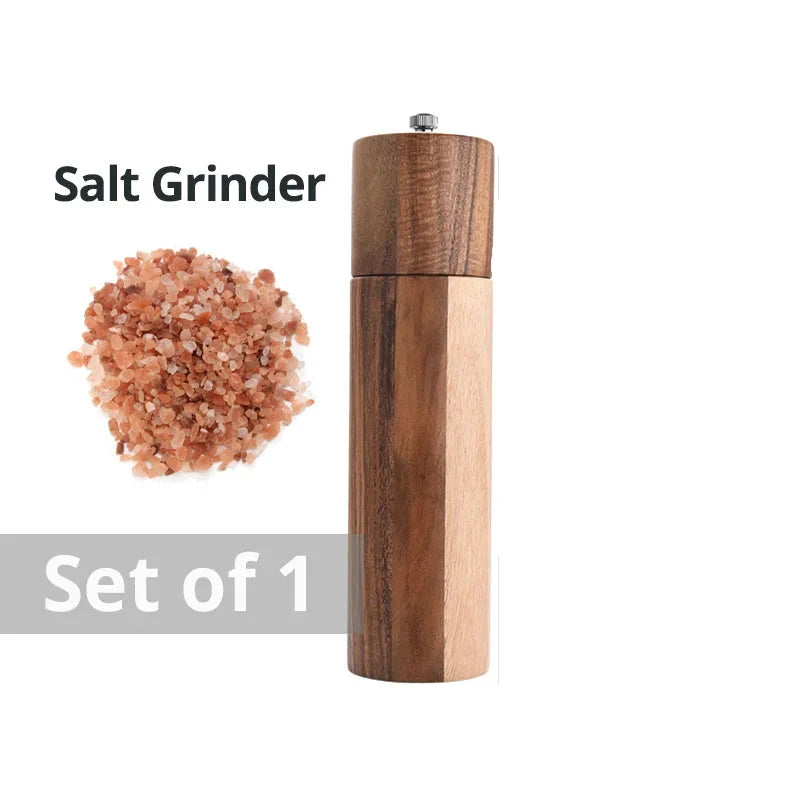 Wooden Manual Salt and Pepper Mills Grinder Kitchen Tableware Tools